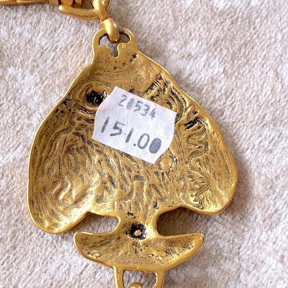 VINTAGE Gold Tone Tropical Angel Fish Chain Belt Metal Cinch Waist Lobster Clasp main image 10